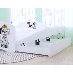 Pat Happy Babies Happy Two Dogs cu pat retractabil 90x180 (White) Thumb