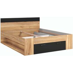 Pat Helvetia Beta 22MW1691 cu sertare 160x200 (Mauvella Oak/Black) Thumb