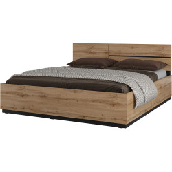 Кровать Helvetia Cross 24N6MY32 180x200 (Wotan Oak/Black) Thumb