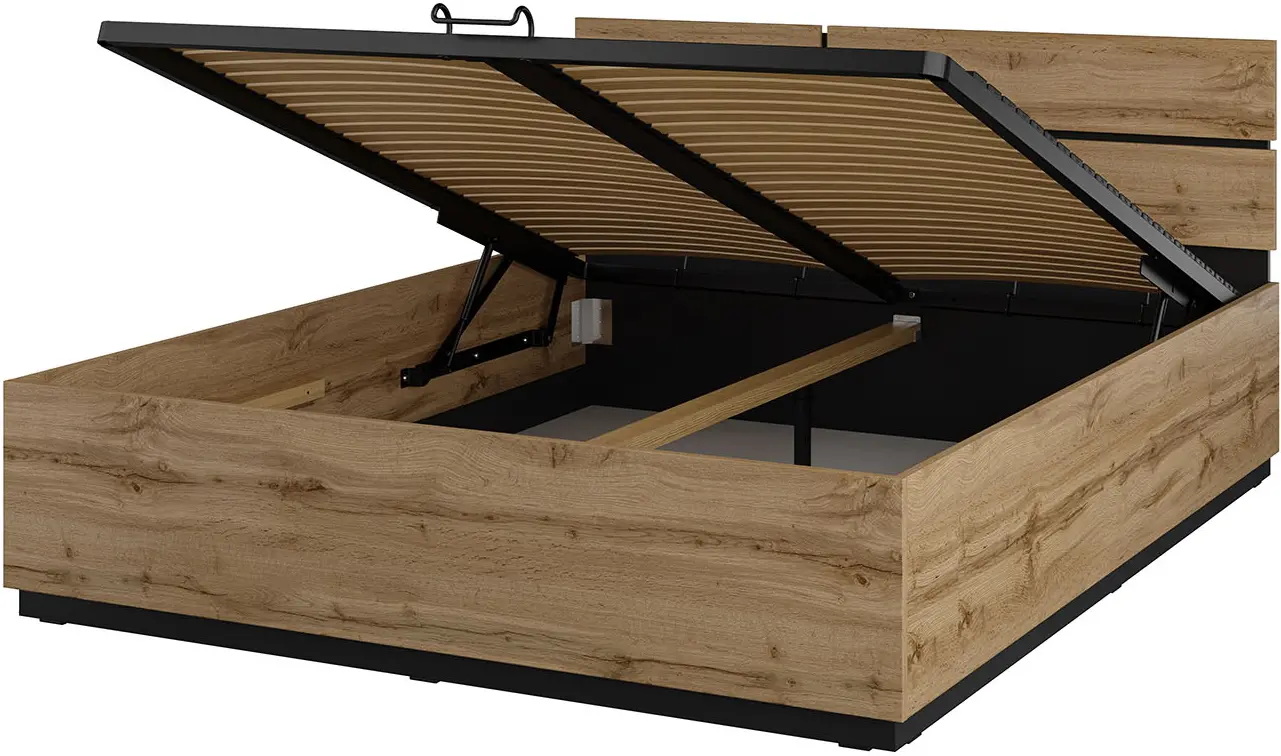 Pat Helvetia Cross 24N6MY51 160x200 (Wotan Oak/Black)