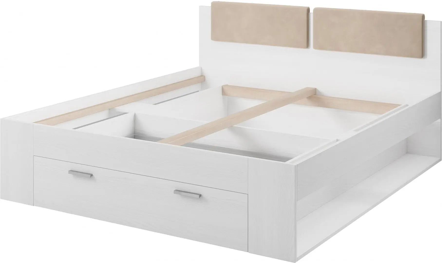 Кровать Helvetia Galaxy 24AAEA51 с ящиком 160x200 (Ash Abisko/Beige) - 3