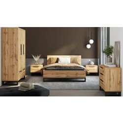 Pat Helvetia Halle S mecanism de ridicare 140x200 cm (Wotan Oak/Black) Thumb