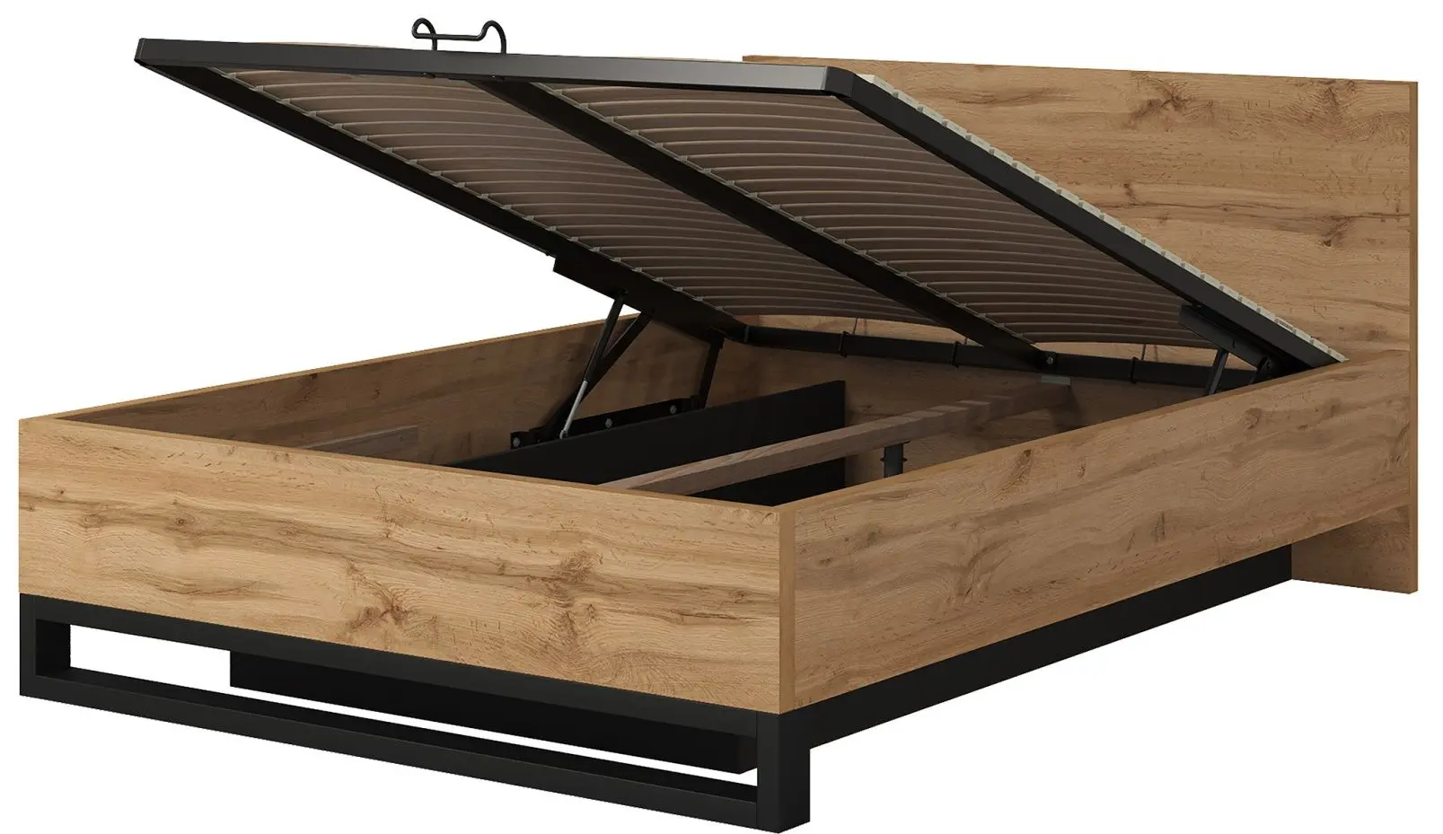 Pat Helvetia Halle S mecanism de ridicare 140x200 cm (Wotan Oak/Black)