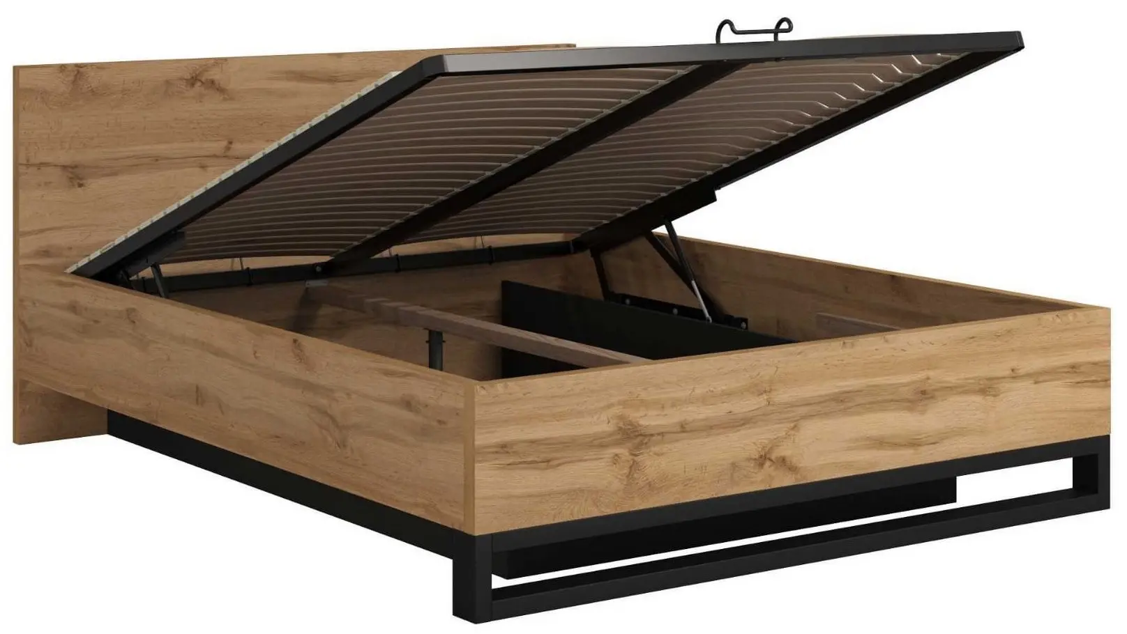 Pat Helvetia Halle S mecanism de ridicare 160x200 (Wotan Oak/Black)