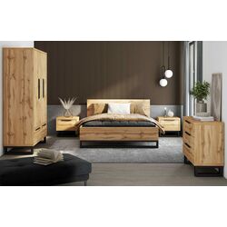 Pat Helvetia Halle S mecanism de ridicare 160x200 (Wotan Oak/Black) Thumb