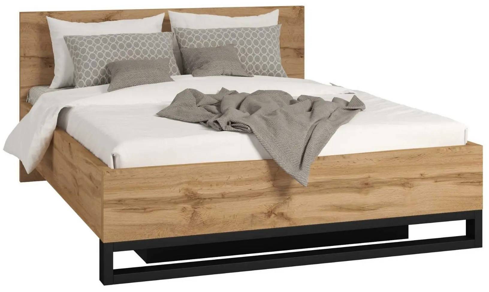 Pat Helvetia Halle S mecanism de ridicare 180x200 (Wotan Oak/Black)