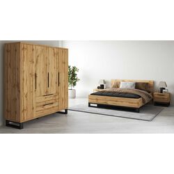 Pat Helvetia Halle S mecanism de ridicare 180x200 (Wotan Oak/Black) Thumb