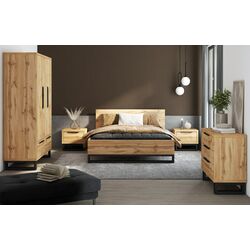 Pat Helvetia Halles S 180x200 cm (Wotan Oak/Black) Thumb