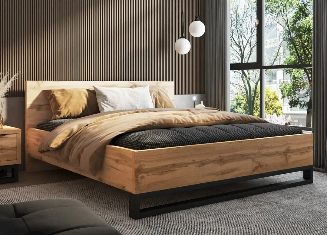 Pat Helvetia Halles S 180x200 cm (Wotan Oak/Black)