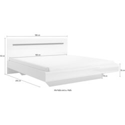 Кровать Helvetia Hektor 2498AJ32 180x200 (Белый/Белый Глянец) Thumb