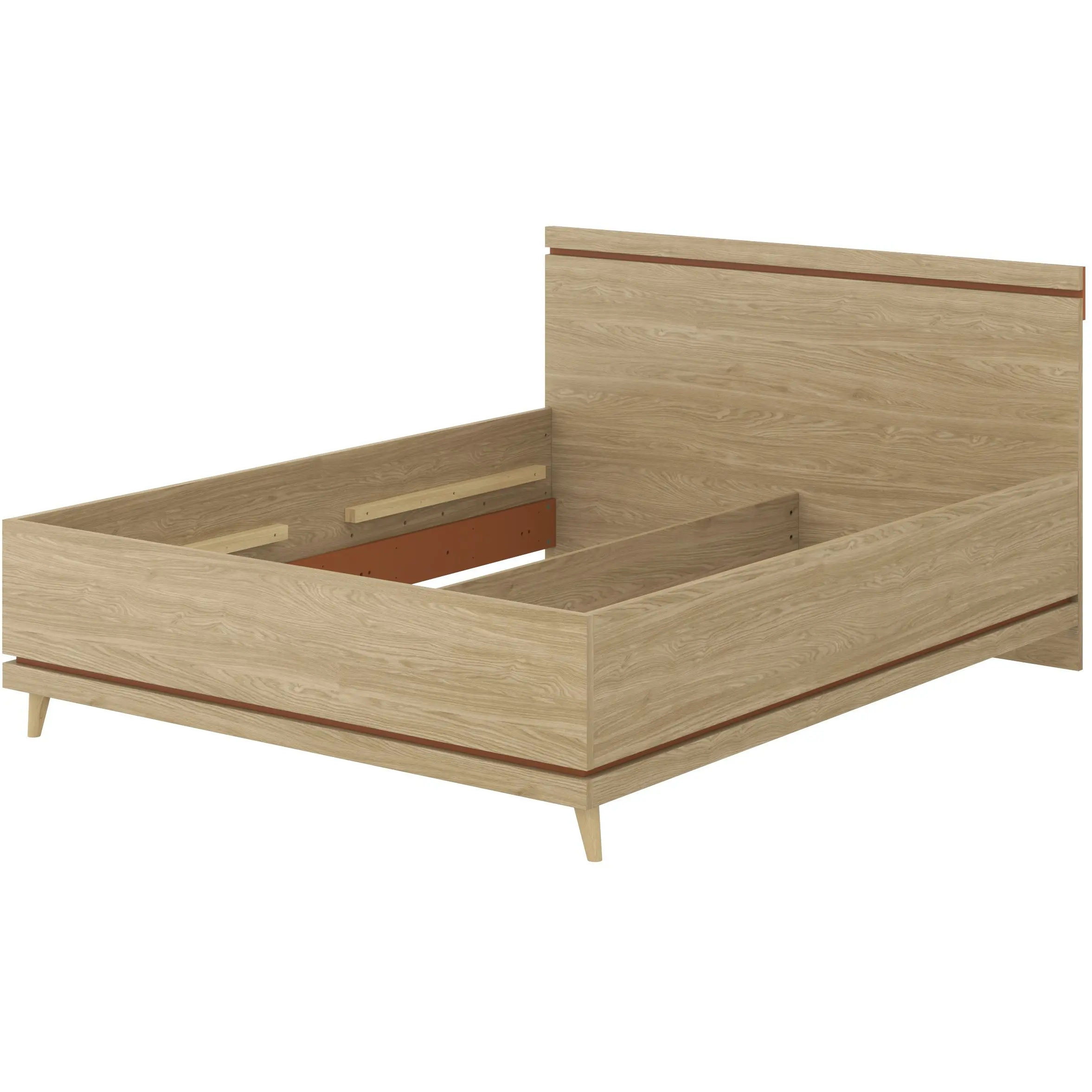 Кровать Helvetia Scandi 24D5OH31 (Oiled Oak/Brick) - 2