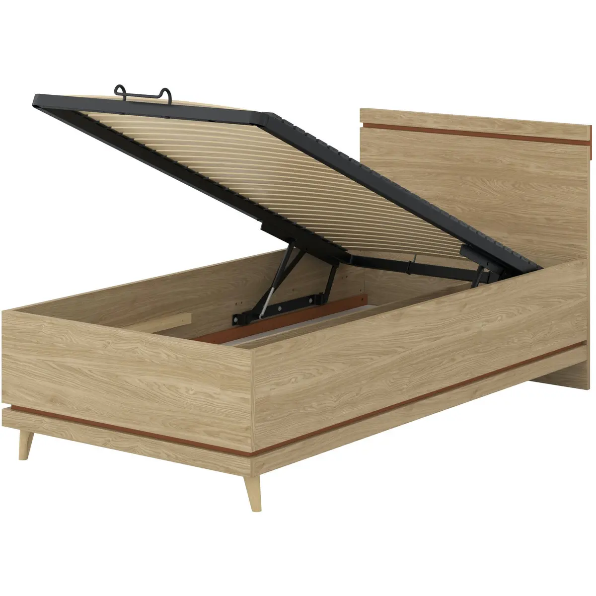 Кровать Helvetia Scandi 24D5OH54 (Oiled Oak/Brick) - 2