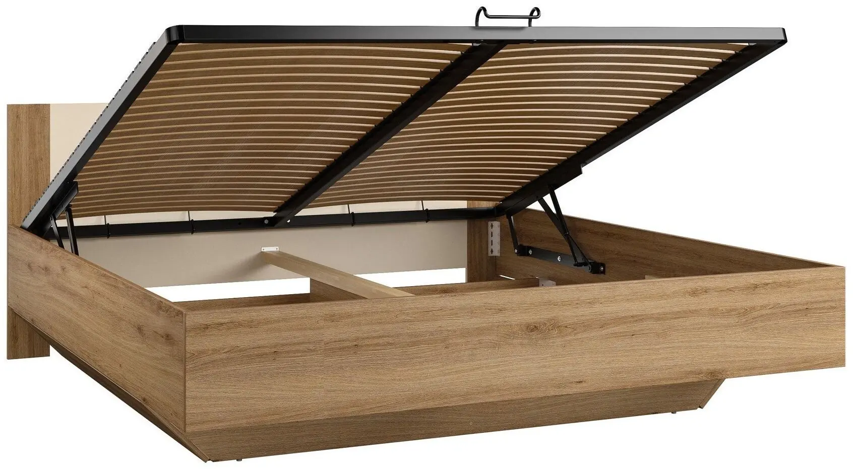 Pat Helvetia Vertina mecanism de ridicare 160x200 (Wild Oak/Beige)