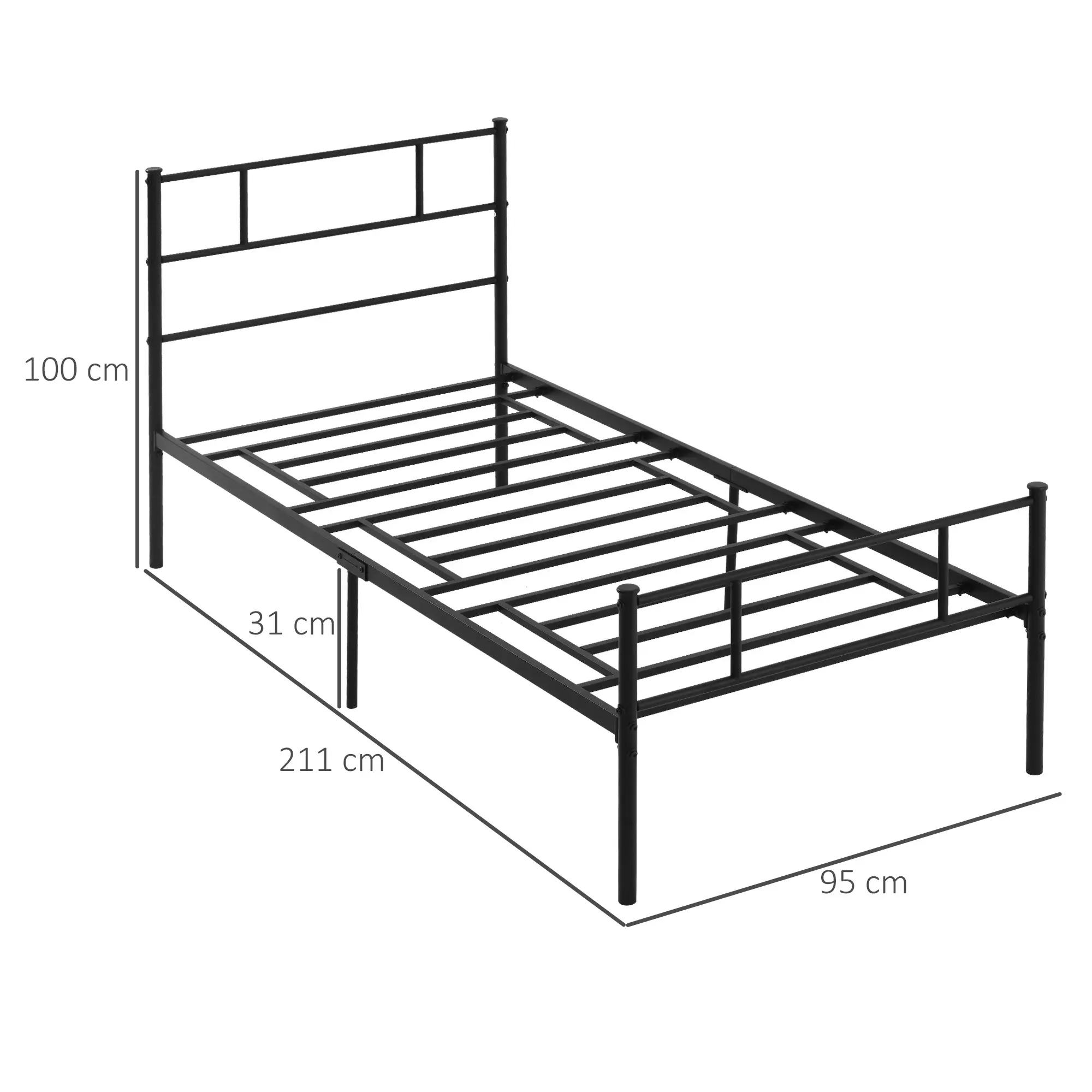 Кровать Homcom 831-411V01 (Black) - 4