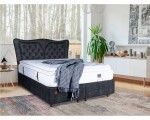 Pat continental Ideal Mobila Mila 160x200 (Black)