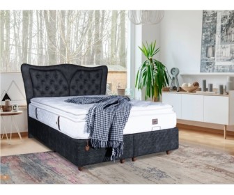 Pat continental Ideal Mobila Mila 160x200 (Black)