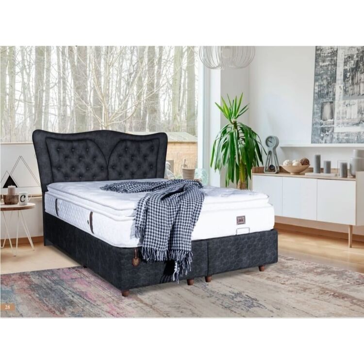 Pat continental Ideal Mobila Mila 160x200 (Black)