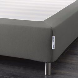 Baza dubla Ikea Espevar/Bjorli saltea arcuri cu picioare 140x200 10cm (Gri Inchis) Thumb