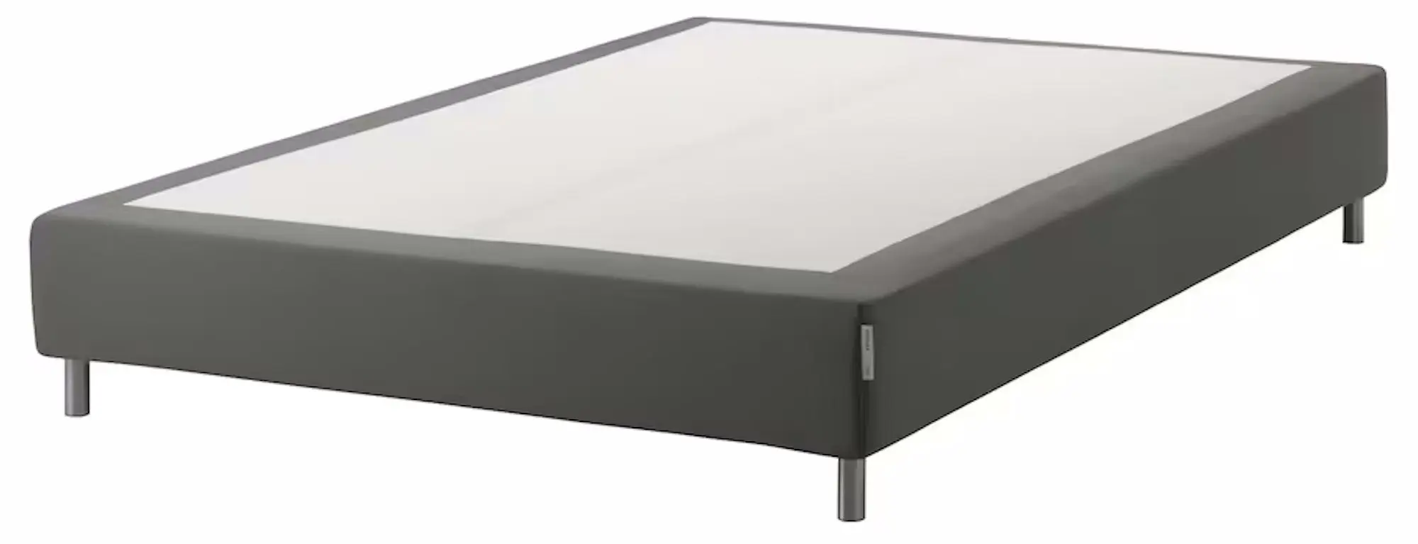 Baza dubla Ikea Espevar/Bjorli saltea arcuri cu picioare 140x200 10cm (Gri Inchis)