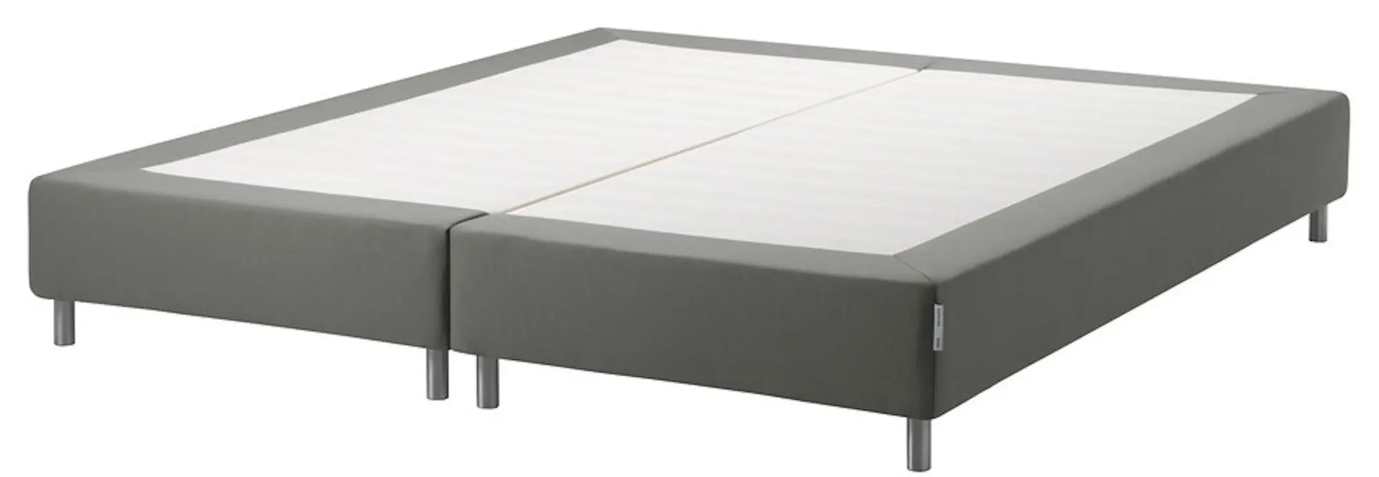 Baza dubla Ikea Espevar/Bjorli saltea arcuri cu picioare 160x200 10cm (Gri Inchis)