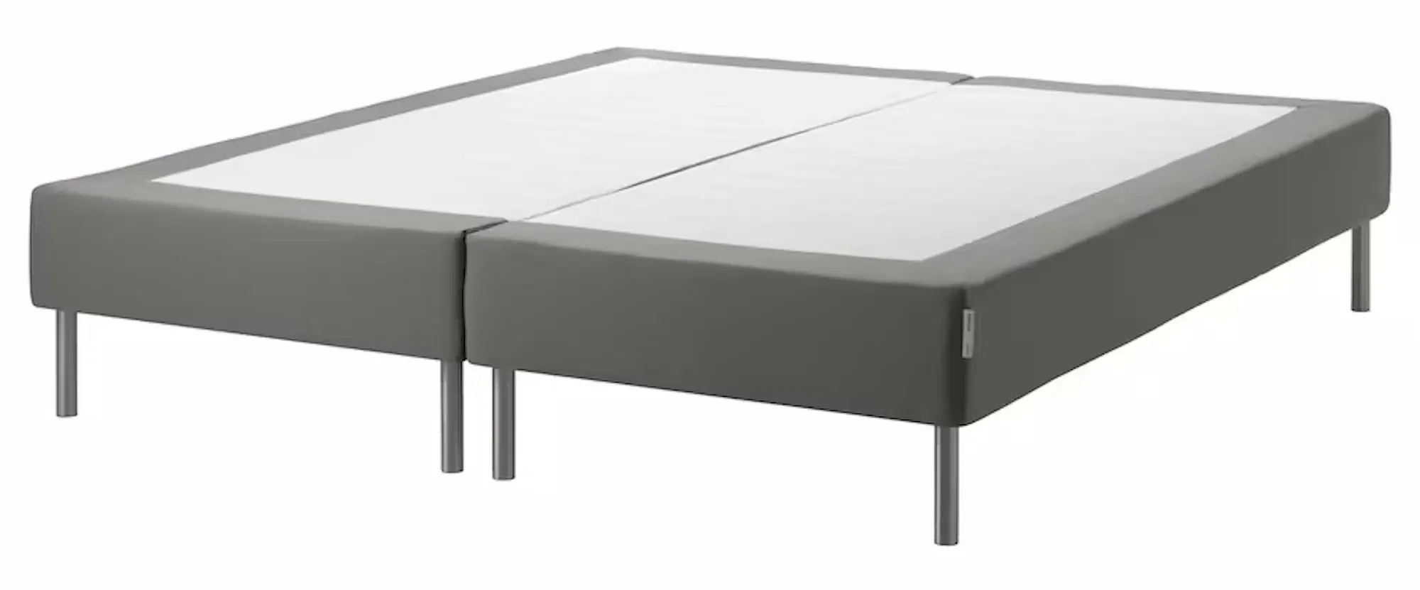 Baza dubla Ikea Espevar/Bjorli saltea arcuri cu picioare 180x200 20cm (Gri Inchis)