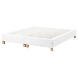 Baza dubla Ikea Espevar/Burfjord saltea arcuri cu picioare 160x200 10cm (Gri Inchis) Thumb