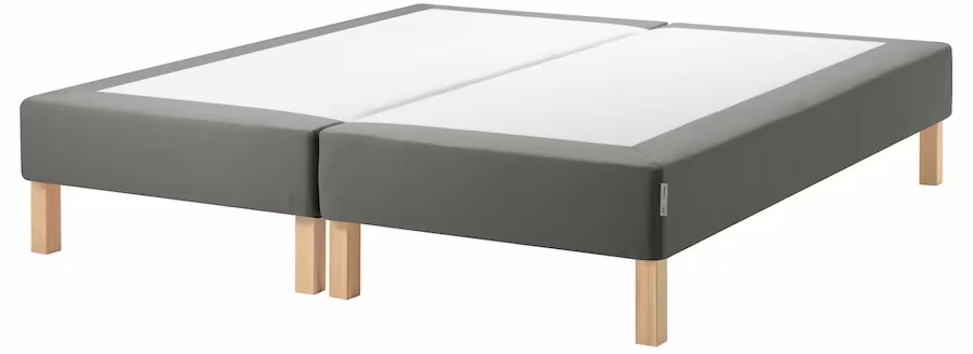 Baza dubla Ikea Espevar/Burfjord saltea arcuri cu picioare 180x200 20cm (Gri Inchis)
