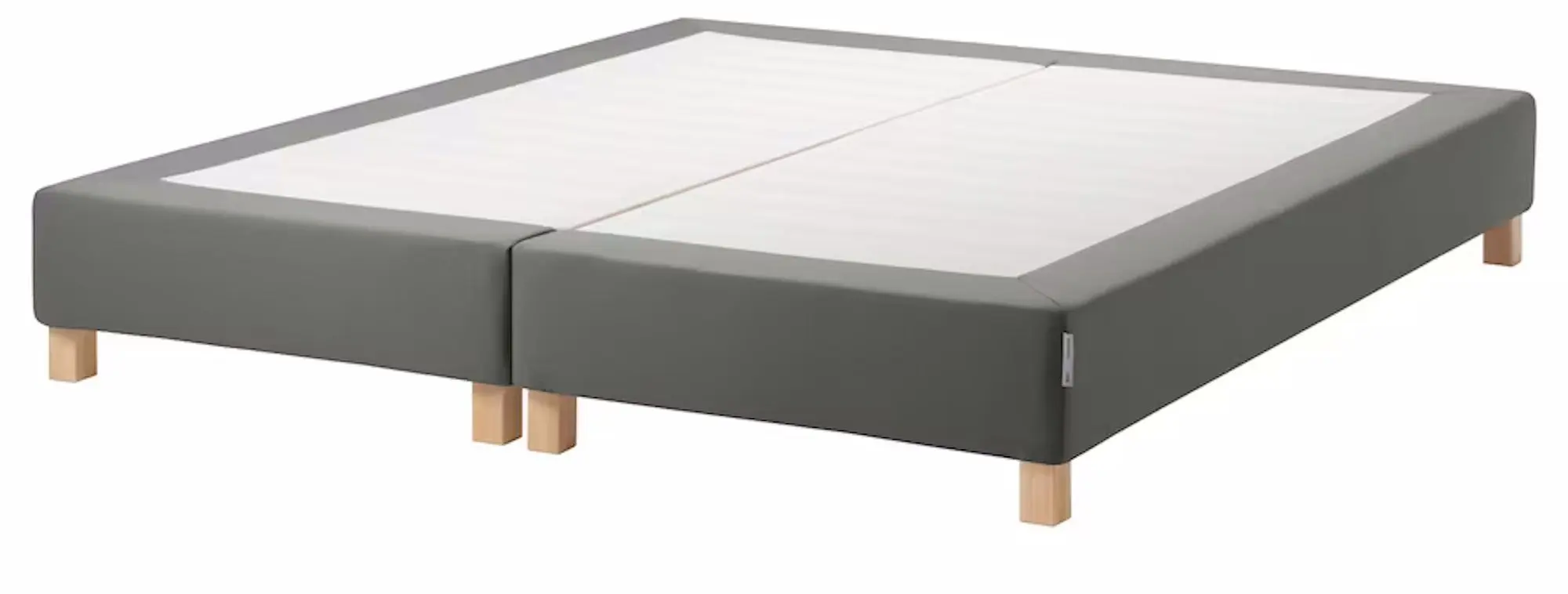 Baza dubla Ikea Espevar/Burfjord cu picioare 160x200 10cm (Gri Inchis)