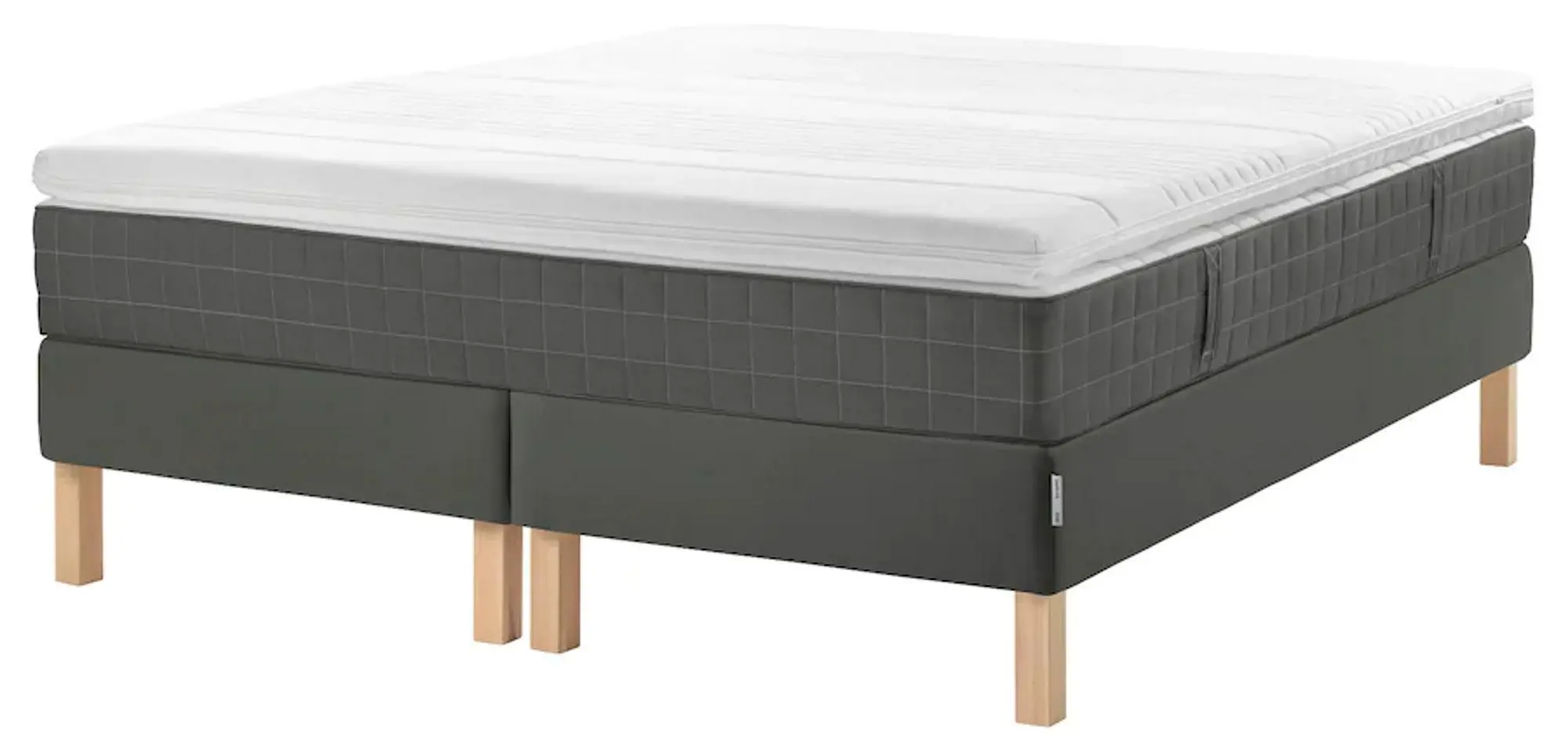 Pat continental Ikea Espevar Hovag/Tussoy Burfjord 20cm 180x200 (Extra Fermă/Gri Inchis)