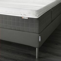 Континентальная кровать Ikea Espevar Hovag/Tussoy Engavagen Bjorli 20см 160x200 (Средней жесткости/Темно-Серый) Thumb