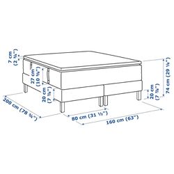 Pat continental Ikea Espevar Hyllestad/Tustna Bjorli 20cm 160x200 (Ferma/Alb) Thumb