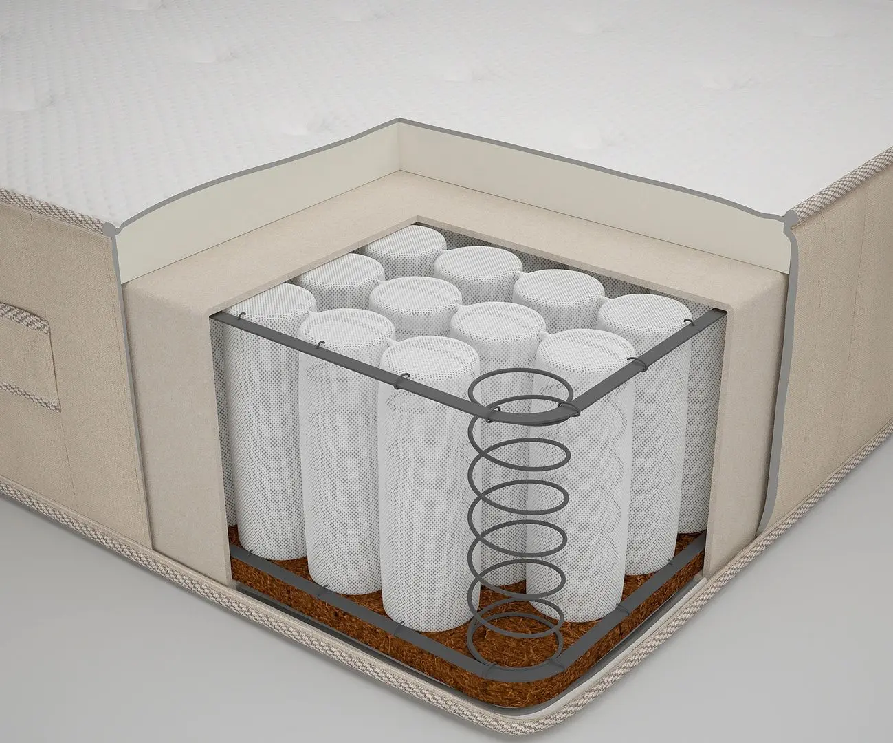 Pat continental Ikea Espevar/Vatnestrom Bjorli 10cm 180x200 (Alb/Ferma Natur) - 5