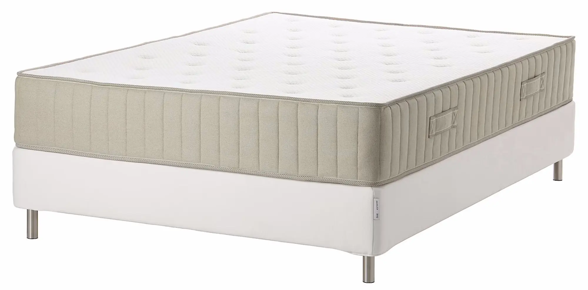 Pat continental Ikea Espevar/Vatnestrom/Bjorli extra ferma 140x200 10cm (Alb/Natural) - 2