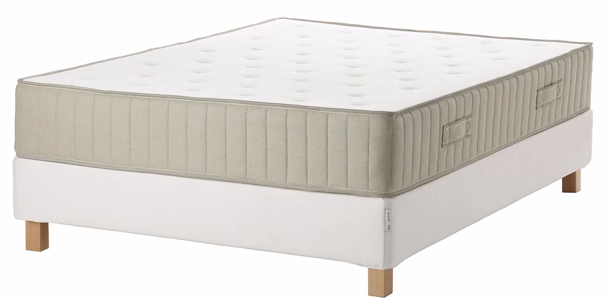 Pat continental Ikea Espevar/Vatnestrom/Burfjord extra ferma 140x200 10cm (Alb/Natural)