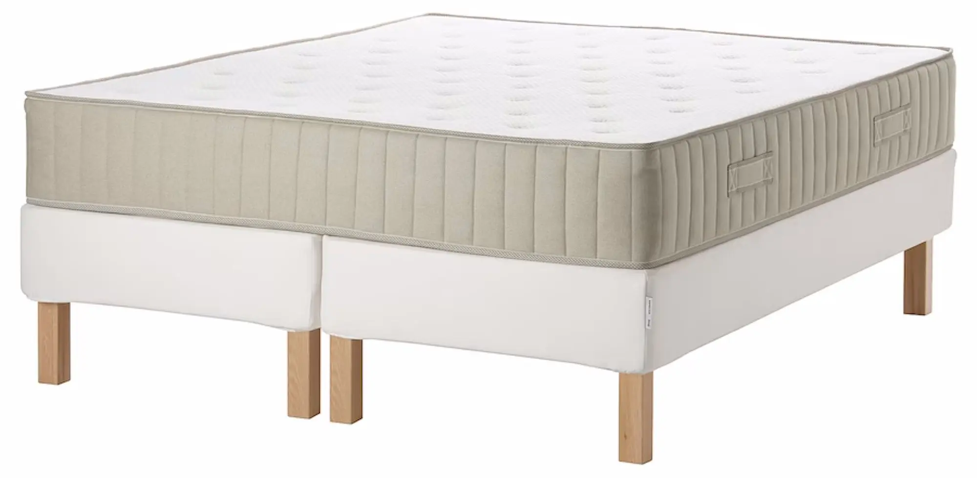 Pat continental Ikea Espevar/Vatnestrom/Burfjord ferma 180x200 20cm (Alb/Natural) - 2