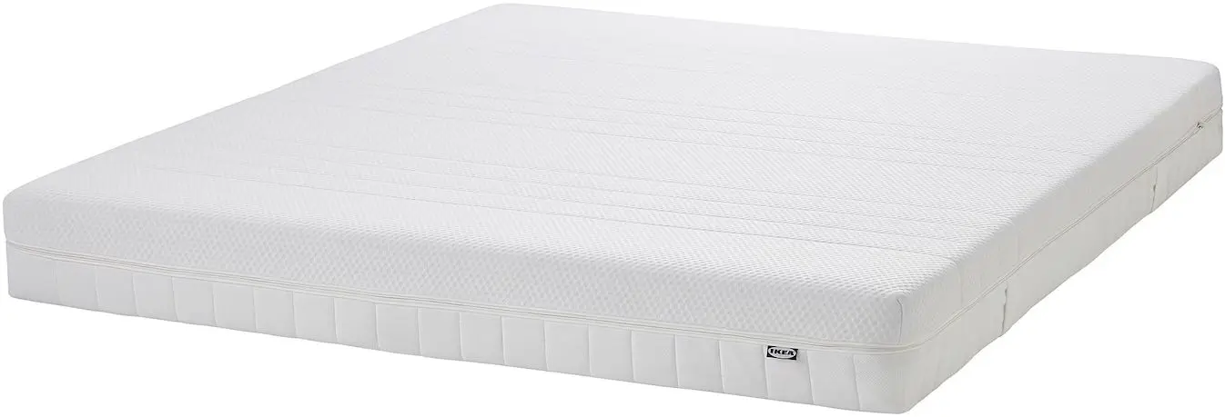 Pat continental Ikea Glamberget/Akrehamn ferma/cu depozitare 140x200 (Pin/Alb) - 7