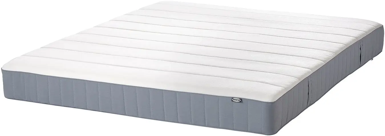 Континентальная кровать Ikea Glamberget/Vesteroy экстра жесткий/с ящиками 140x200 (Сосна/Голубой)