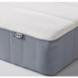 Pat continental Ikea Glamberget/Vesteroy extra ferma/cu depozitare 90x200 (Pin/Bleu) Thumb