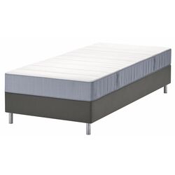 Pat continental Ikea Lyngor/Vagstranda/Bjorli extra ferma 90x200 10cm (Bleu/Gri Inchis) Thumb