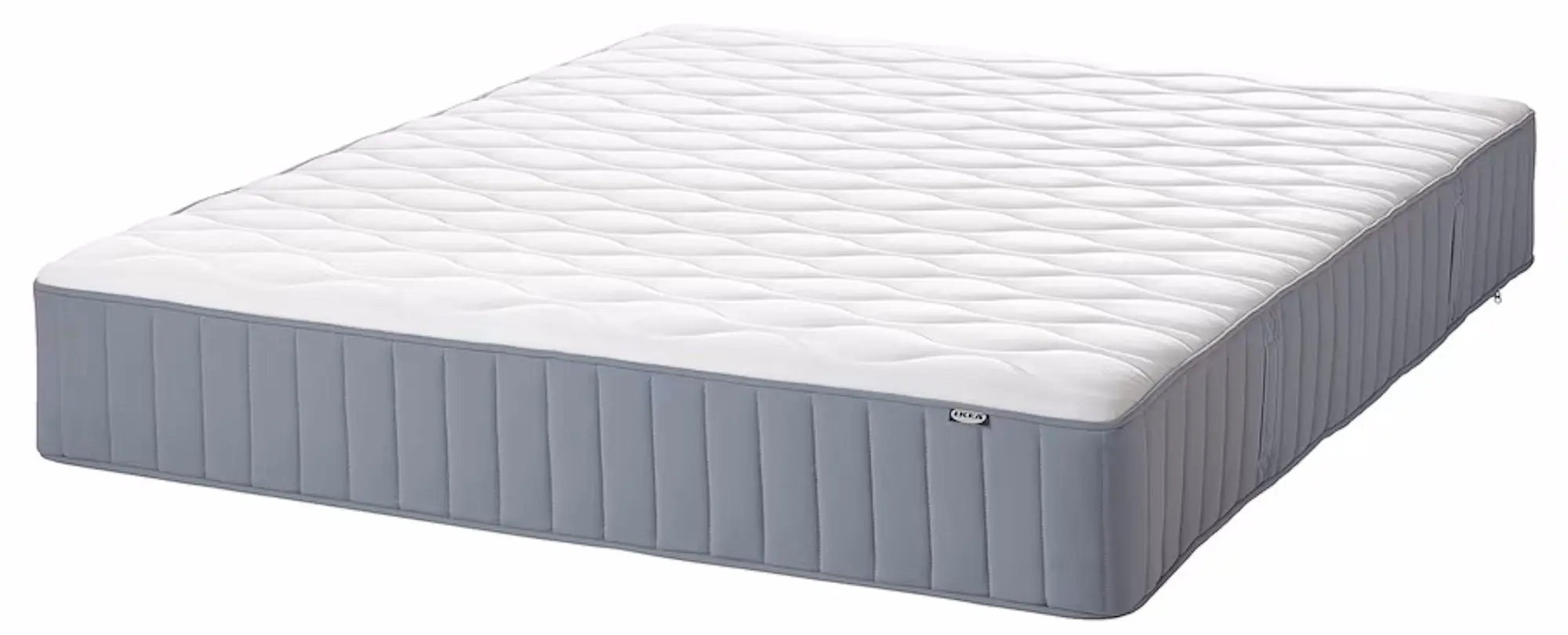 Континентальная кровать Ikea Lyngor/Vagstranda/Bjorli жесткий 180x200 20cm (Голубой/Темно-Серый) - 3