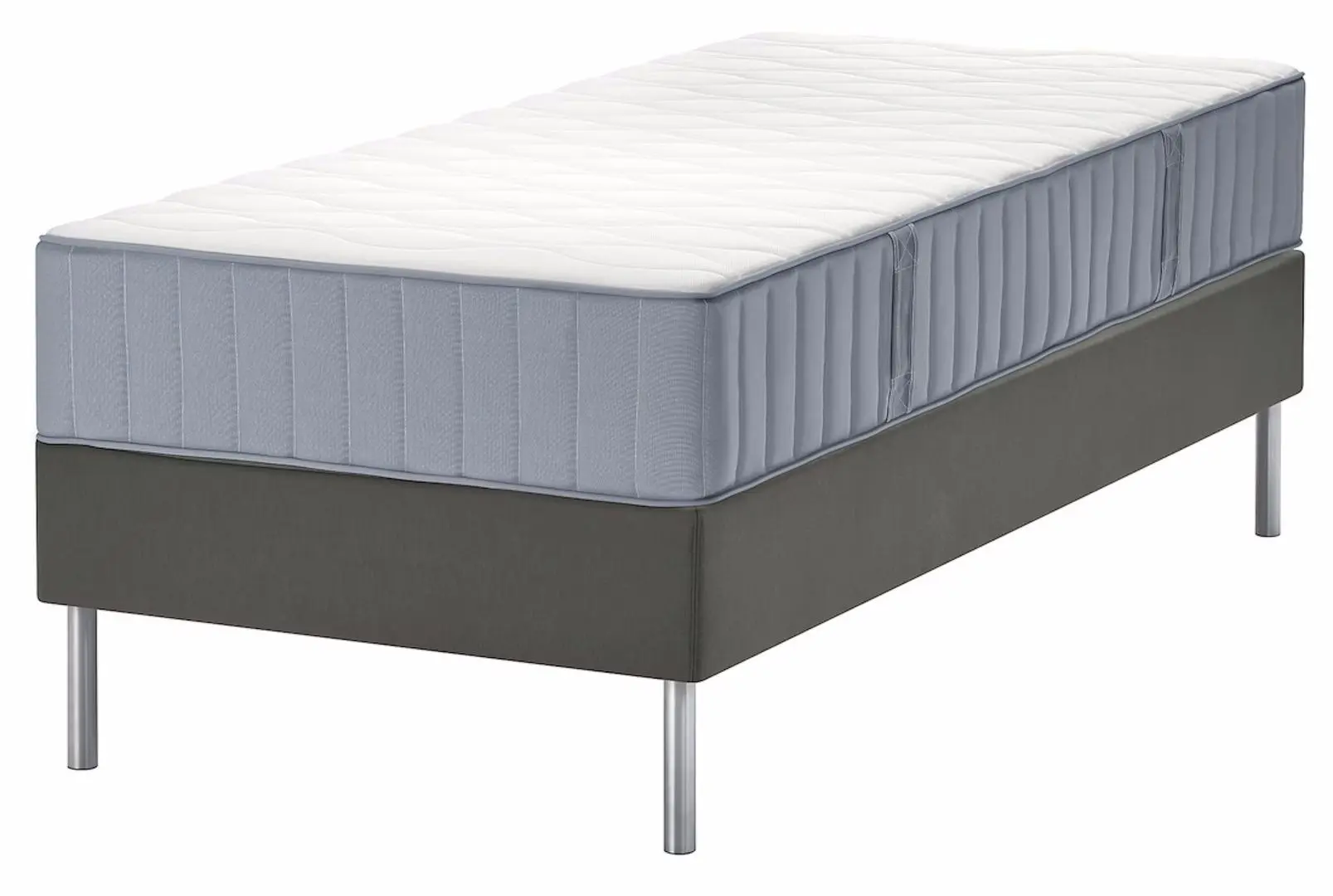 Pat continental Ikea Lyngor/Vagstranda/Bjorli ferma 90x200 20cm (Bleu/Gri Inchis)