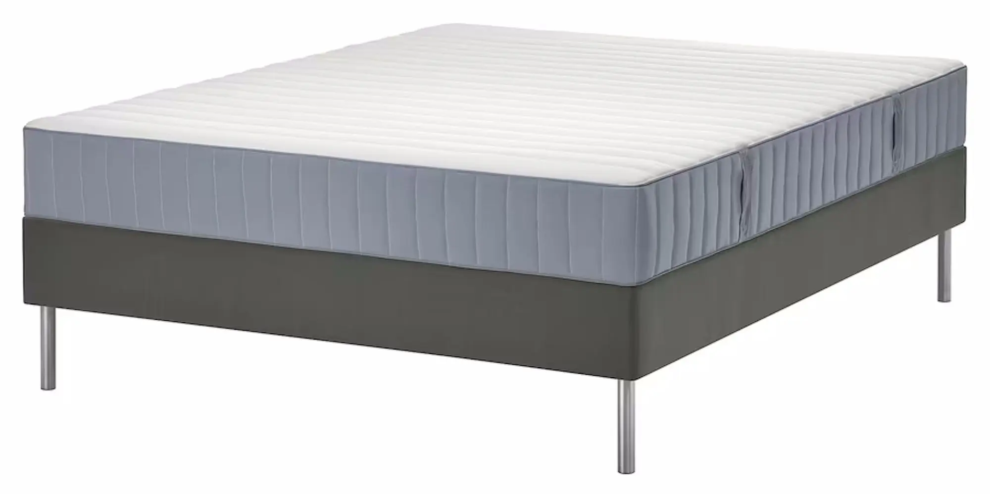 Pat continental Ikea Lyngor/Valevag/Bjorli ferma 140x200 20cm (Bleu/Gri Inchis)