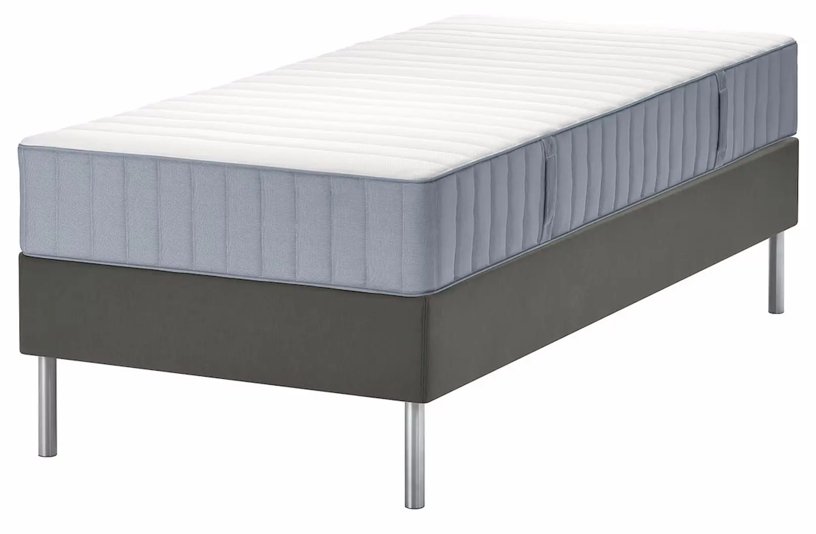 Pat continental Ikea Lyngor/Valevag/Bjorli ferma 90x200 20cm (Bleu/Gri Inchis)