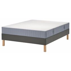 Pat continental Ikea Lyngor/Valevag/Burfjord ferma 160x200 20cm (Bleu/Gri-Inchis) Thumb