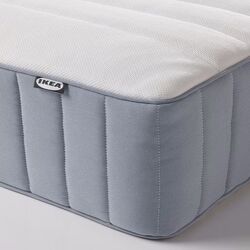 Pat continental Ikea Lyngor/Valevag/Burfjord ferma 160x200 20cm (Bleu/Gri-Inchis) Thumb