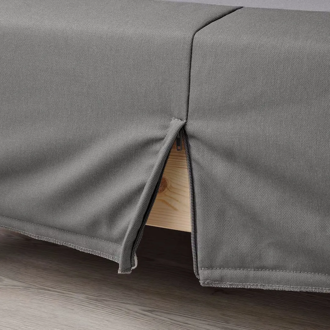 Континентальная кровать Ikea Lyngor/Valevag/Burfjord жесткий 90x200 10cm (Голубой/Темно-Серый) - 8