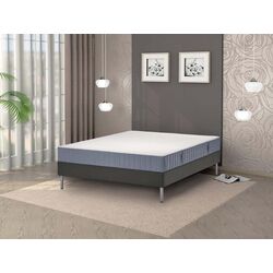 Pat continental Ikea Lyngor/Vesteroy/Bjorli extra ferma 140x200 20cm (Bleu/Gri-Inchis)