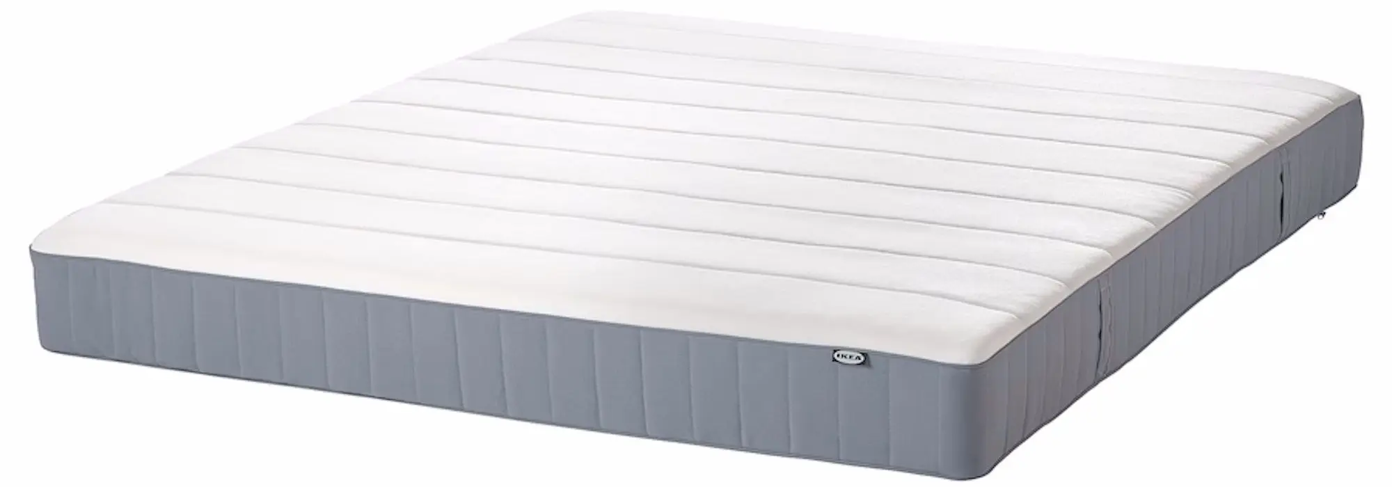 Pat continental Ikea Lyngor/Vesteroy/Bjorli extra ferma 140x200 20cm (Bleu/Gri-Inchis) - 4