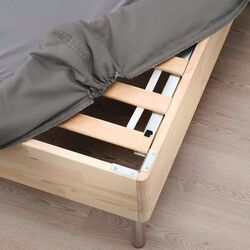 Pat continental Ikea Lyngor/Vesteroy/Bjorli extra ferma 140x200 20cm (Bleu/Gri-Inchis) Thumb