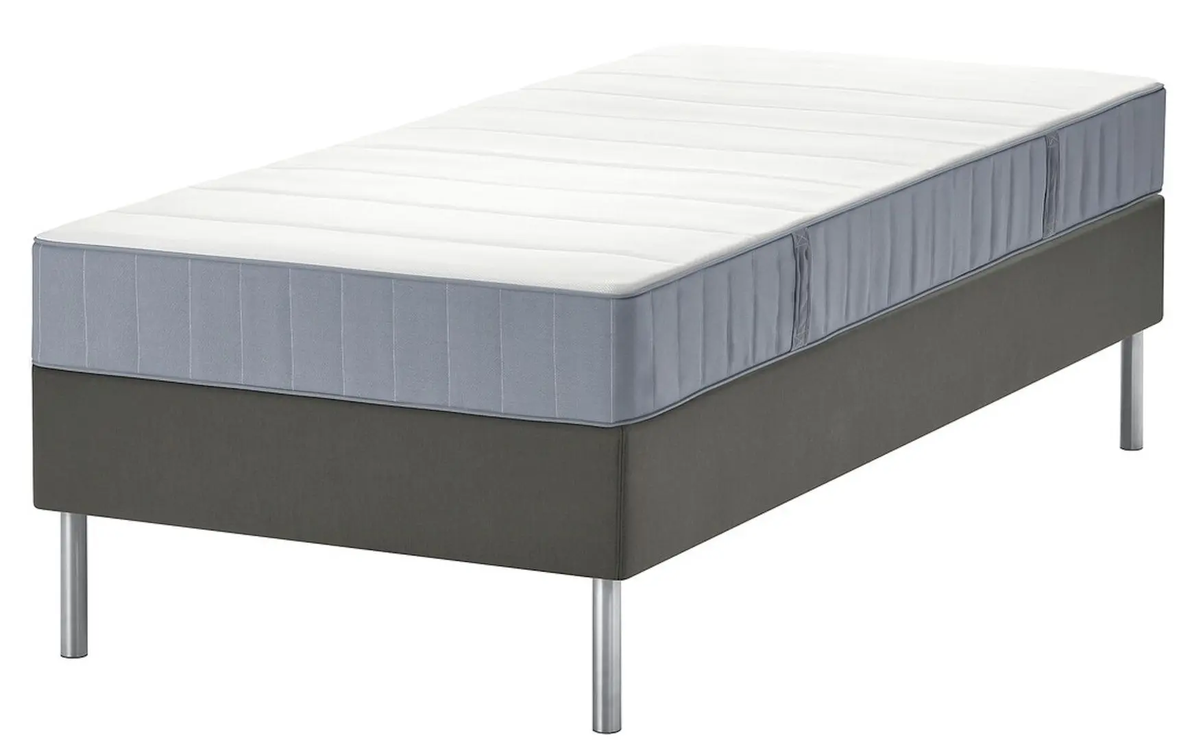 Pat continental Ikea Lyngor/Vesteroy/Bjorli ferma 90x200 20cm (Bleu/Gri Inchis)